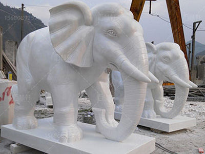 汉白玉大象单独底座总高2.5米